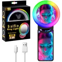 Подсветка Selfie USB RGB A4S черная (возможен дефект товара, без обмена и возврата)