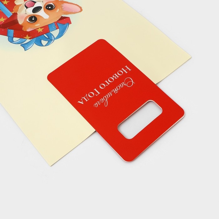 Пакет подарочный новогодний с вырубной ручкой Пакет подарочный новогодний с вырубной ручкой "Лучший подарок" 30 х 40 х 12 см.