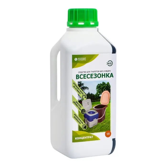 Средство для туалетов "Всесезонка" Био и Ведро, 1 л