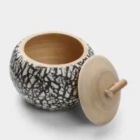 Банка для сыпучих продуктов, 13&times;13&times;11 см, бамбук