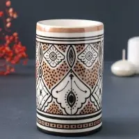 Аромалампа для эфирных масел &laquo;Узоры&raquo;, керамика, 7.2&times;7.2&times;11.6 см