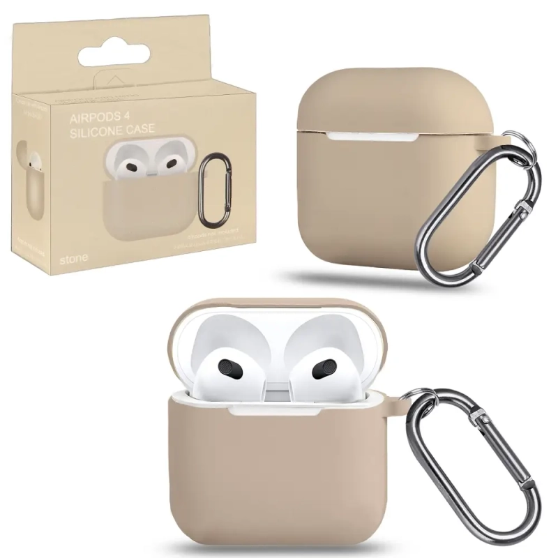 Чехол APods 4 с карабином №1 stone Чехол APods 4 с карабином №1 stone