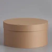 Коробка круглая подарочная, крафт, 30&times;15 см