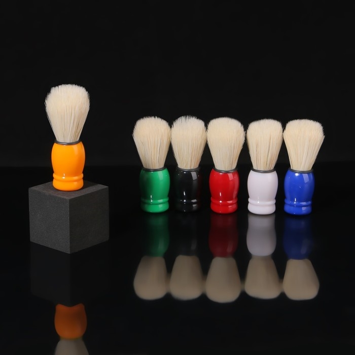 Помазок для бритья, пластиковый, цвет МИКС Помазок для бритья, пластиковый, цвет МИКС