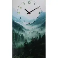 Часы-картина настенные интерьерные &laquo;Лес и горы&raquo;, бесшумные, 50&times;100 см
