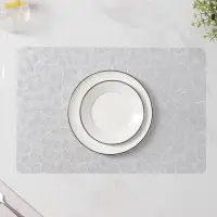 Салфетки сервировочные на стол Доляна &laquo;Фейерверк&raquo;, 4 шт., 30&times;45 см, серебряные