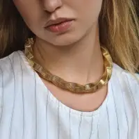 Чокер &laquo;Кручёный Обруч&raquo;, цвет золото