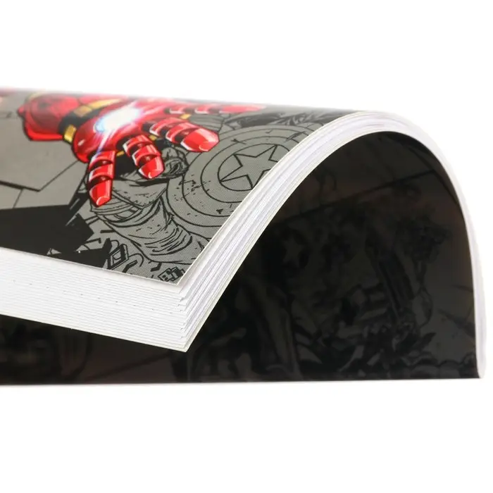 Блокнот А5, 40 листов, на скрепке, в точку, УФ-лак, Железный человек, &laquo;Мстители&raquo;