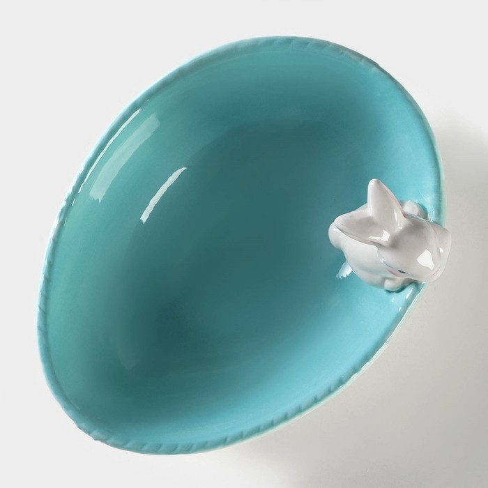 Салатник Доляна «Зайка», 430 мл, 18×14×11 см, цвет голубой Салатник Доляна «Зайка», 430 мл, 18×14×11 см, цвет голубой