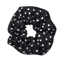 Резинка для волос "Орбита гранд" сердца, 15 см, бело-чёрный