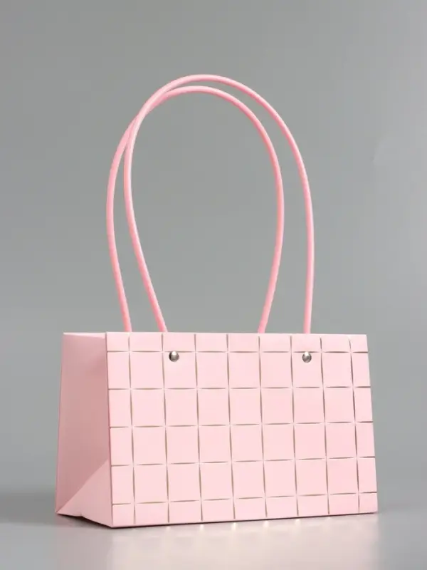 Сумка для цветов влагостойкая, розовая 22x10.5x13.5&plusmn;5% см