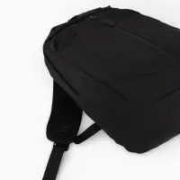 Рюкзак школьный, однотонный, 1 отделение, 3 кармана, 28&times;13&times;39 см, чёрный