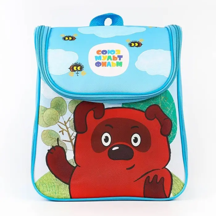 Рюкзак детский на молнии «Винни-пух», текстиль, 20 см×11 см×26 см, Союзмультфильм