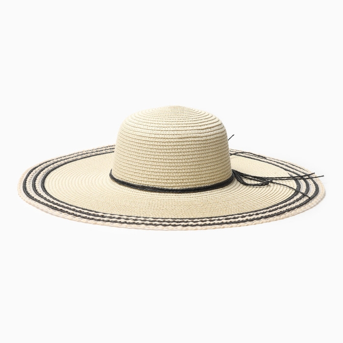 Шляпа женская MINAKU, цв. бежевый, р-р 58 Шляпа женская MINAKU, цв. бежевый, р-р 58