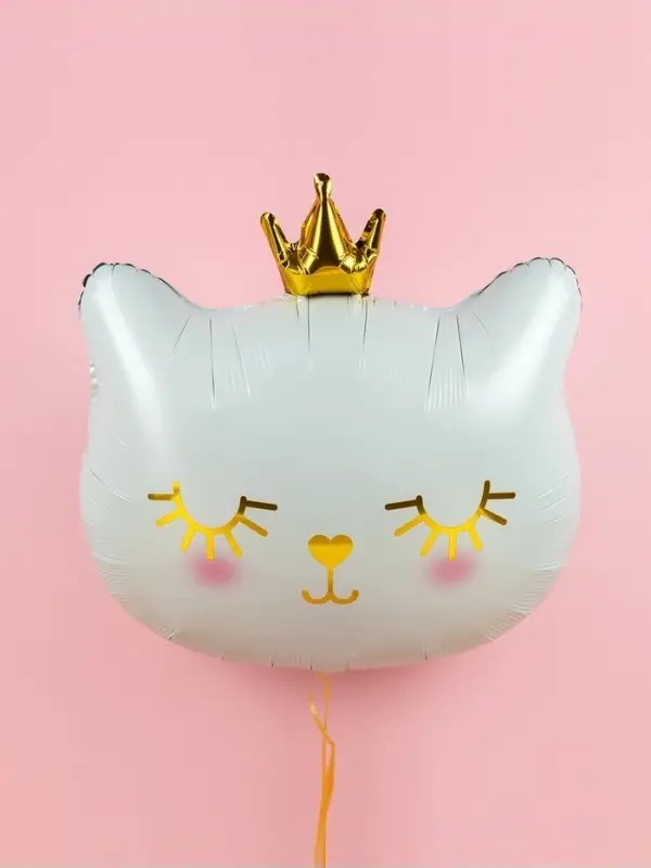Воздушный шар фольгированный 24" &laquo;Милый котёнок с короной&raquo;