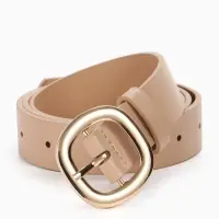 Ремень женский, 2.8&times;105 см, 1 прокол, золотистая пряжка, бежевый