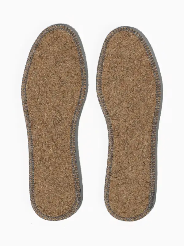 Стельки для обуви, утеплённые, двухслойные, фольгированные, окантовка, р-р RU 34.5 (р-р Пр-ля 36), 23 см, пара, серые