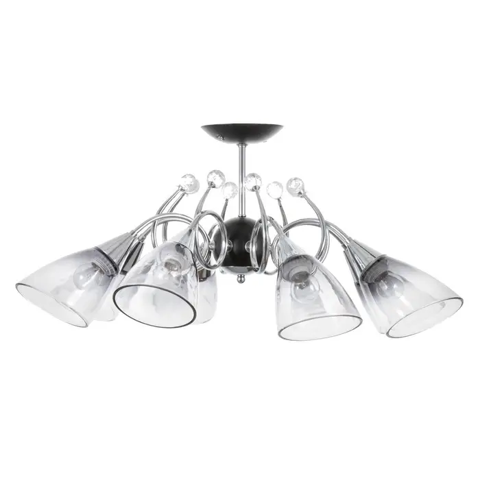 Светильник потолочный BayerLux &laquo;Марианна&raquo;, люстра 8хЕ27, 40 Вт, чёрный, 77&times;77&times;33 см