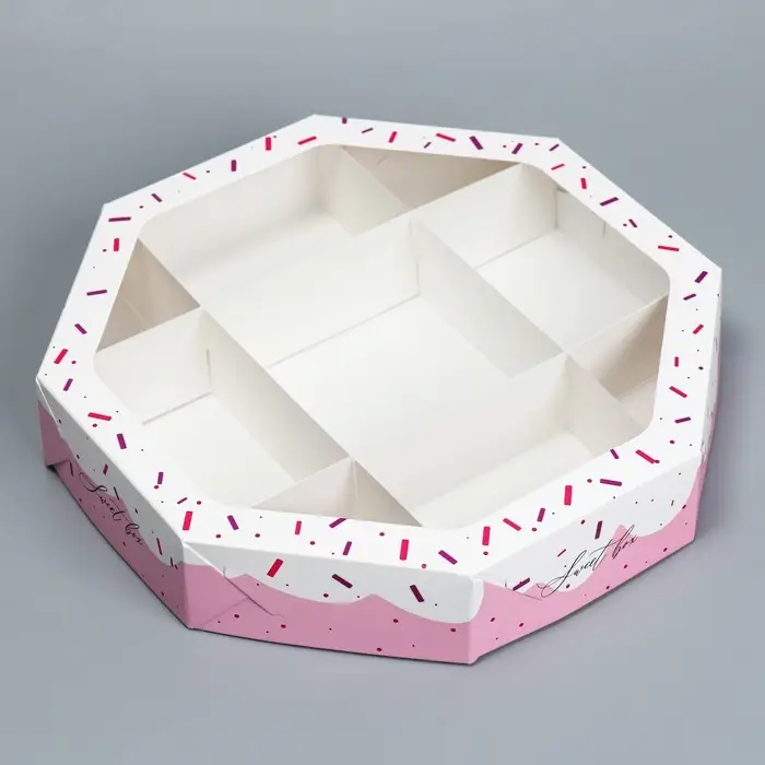 Коробка кондитерская, упаковка, Sweet box, 27 х 27 х 5 см