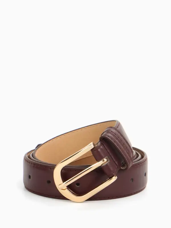 Ремень жен 05-01-01-01, Март2511, 2,8*0,3*110 см, без винта, пряж золото, 1 прокол,