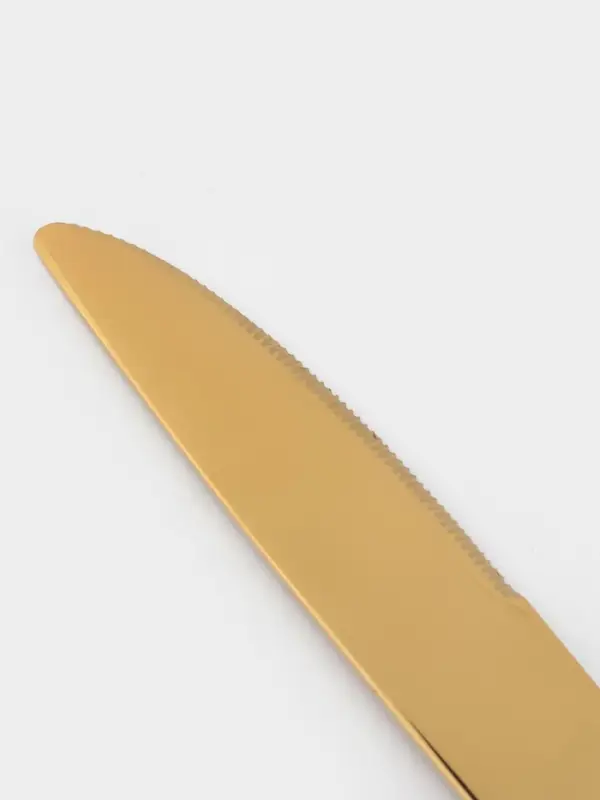 Нож столовый Magistro Kolos, длина 22 см, нержавеющая сталь, золотистый