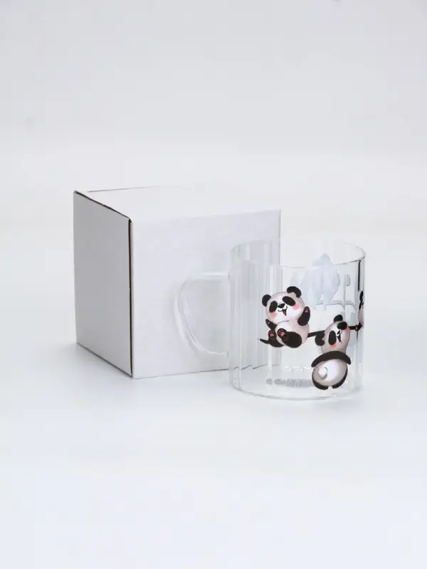 Кружка стеклянная «Панды», 650 мл