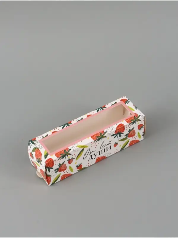 Коробка подарочная с окном &laquo;От всей души&raquo;, 18&times;5.5&times;5.5 см, самосборная