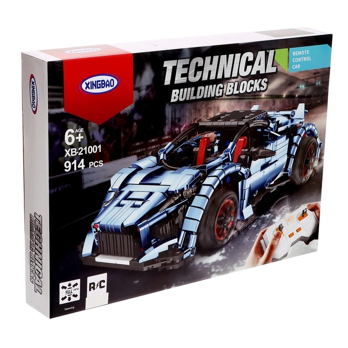 Конструктор радиоуправляемый «Спорткар», 914 деталей Конструктор радиоуправляемый «Спорткар», 914 деталей