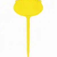 Таблички садовые для маркировки, фигурные, 15 см, набор 20 шт., пластик, жёлтые, Greengo