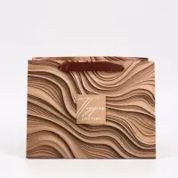 Пакет подарочный с широким дном &laquo;Подарок&raquo;, 25 &times; 19 &times; 18 см