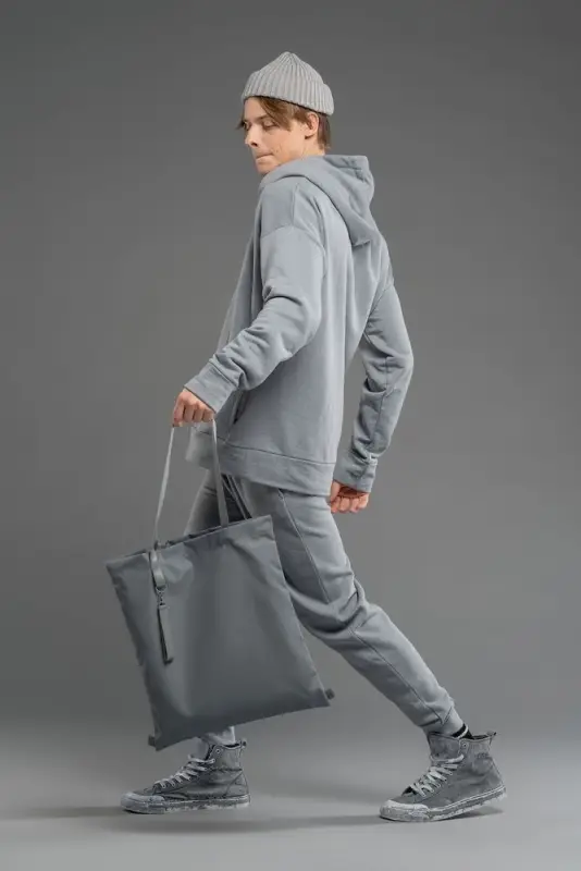 Шопер B3, серый с серыми ручками Шопер B3, серый с серыми ручками