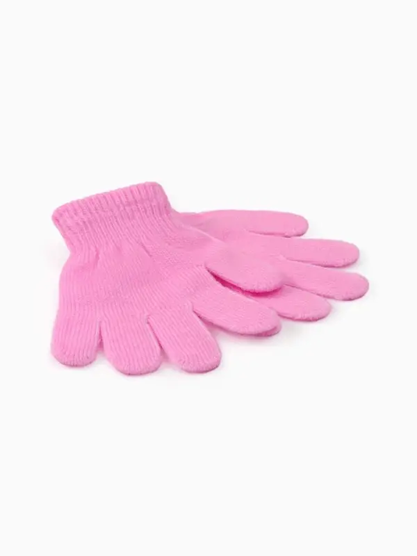 Перчатки детские MINAKU однолсойные, 14 см, цв.розовый