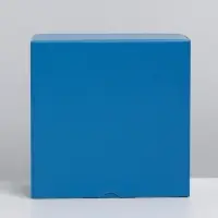 Коробка подарочная складная, упаковка, «Синяя», 15 х 15 х 7 см