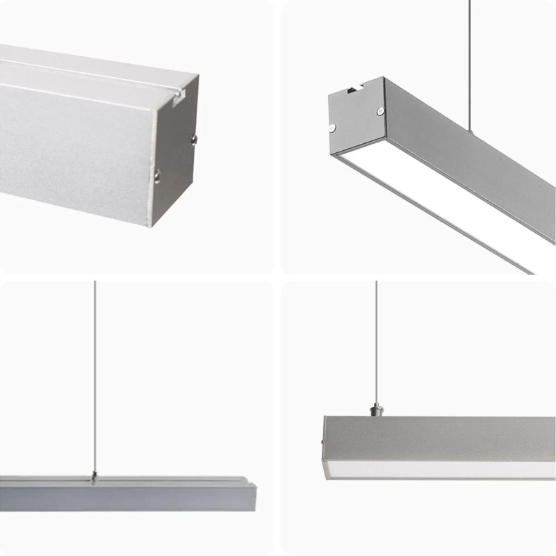 Светильник светодиодный линейный, подвесной, 40Вт, 4000К, IP40, серебро