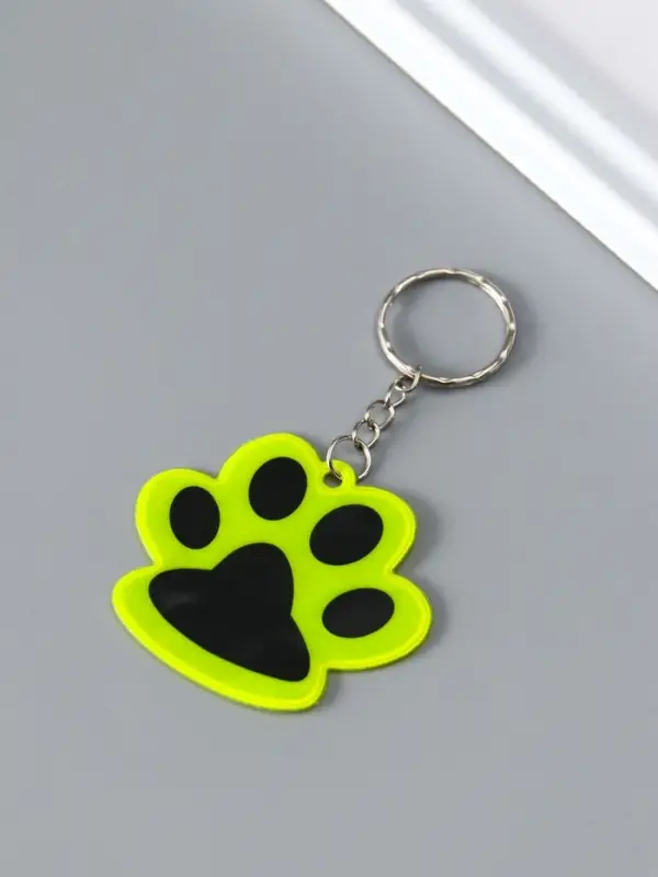 Брелок для ключей на кольце &laquo;Лапка&raquo;, светоотражающий, 5.5&times;5 см, МИКС