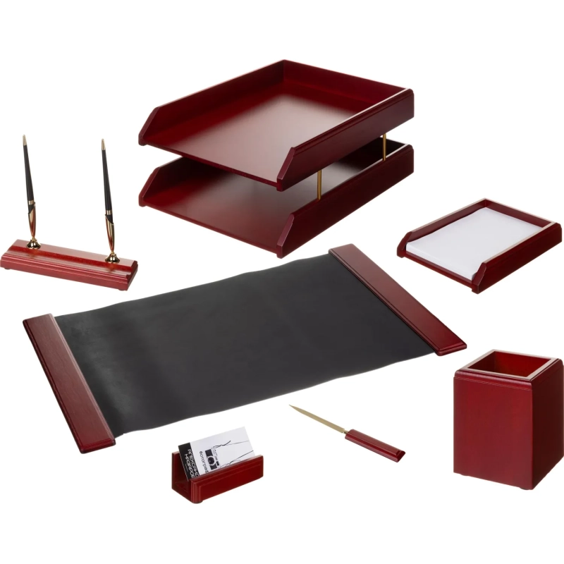 Набор настольный M7C-25A на 7 предметов из &nbsp;дерева, цвет: красное дерево