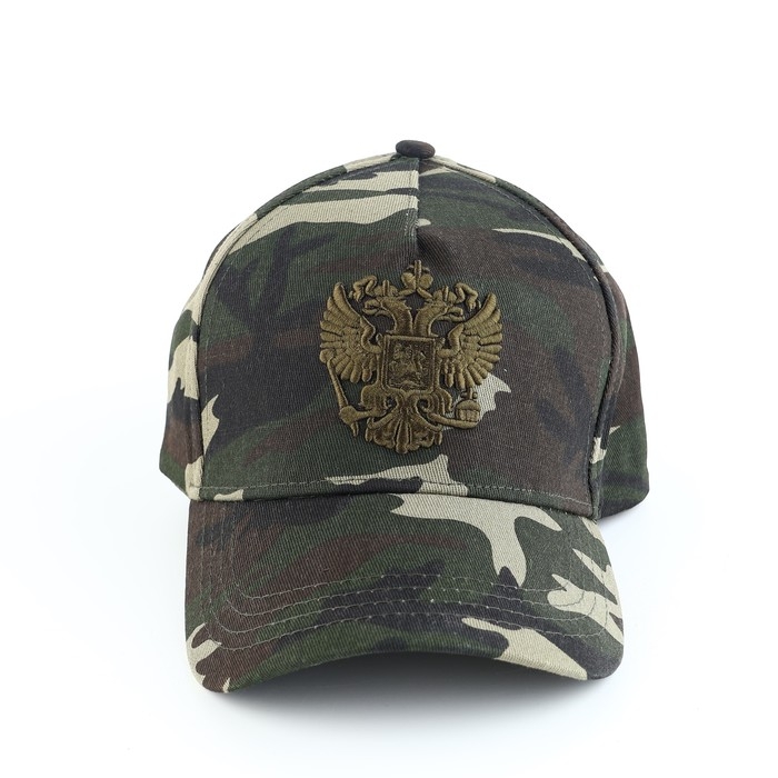 Кепка мужская «Герб»,цвет хакки р-р 56