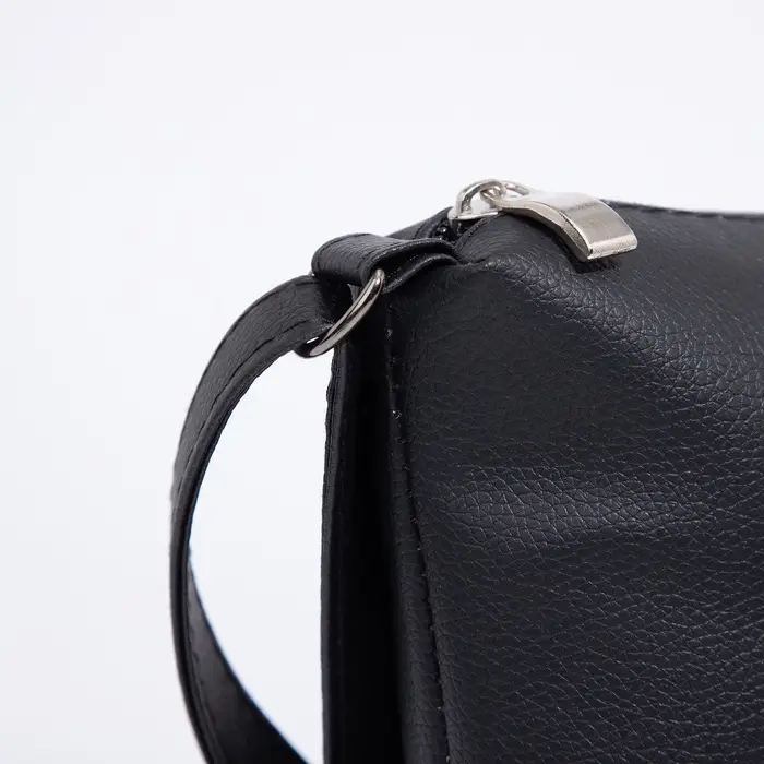 Сумка женская кросс-боди на молнии, 25&times;8&times;19 см, чёрная