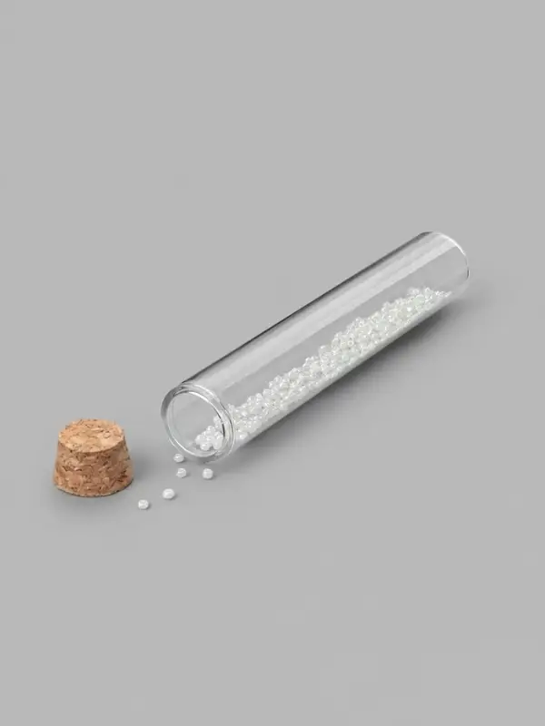 Набор баночек для хранения бисера, d=2.2&times;12 см, 36 мл, 5 шт., в контейнере, 13.5&times;13.5&times;3.5 см