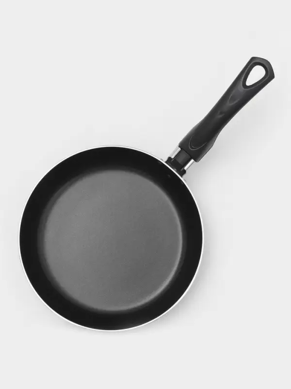 Сковорода Consul, d=20 см, пластиковая ручка, стеклянная крышка, антипригарное покрытие, алюминий, чёрная