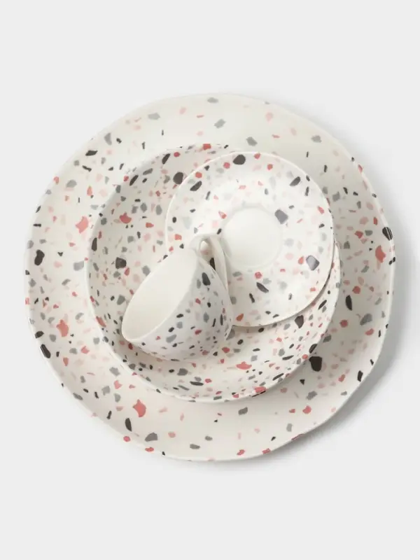 Набор кружек Magistro Terazzo, 350 мл, 2 шт., фарфор, белый