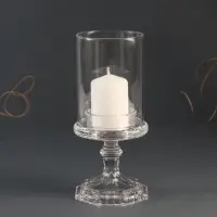 Стеклянный подсвечник на 1 свечу &laquo;Бокал на ножке&raquo;, прозрачный, 18&times;8.5&times;5 см
