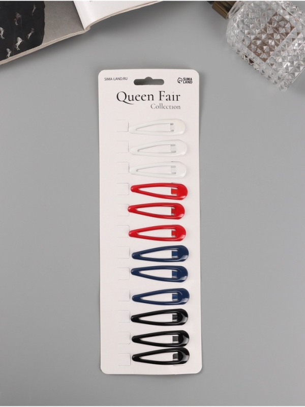 Невидимка для волос Невидимка для волос "Стиль" (набор 12 шт) классика, 5 см, микс