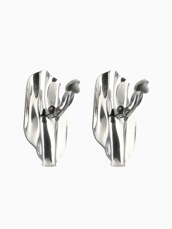 Клипсы «Тренд» круг, цвет серебро Клипсы «Тренд» круг, цвет серебро