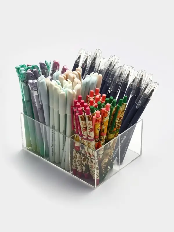 Подставка для ручек и карандашей 6 ячеек, 16&times;11&times;7 см, оргстекло 1.8 мм