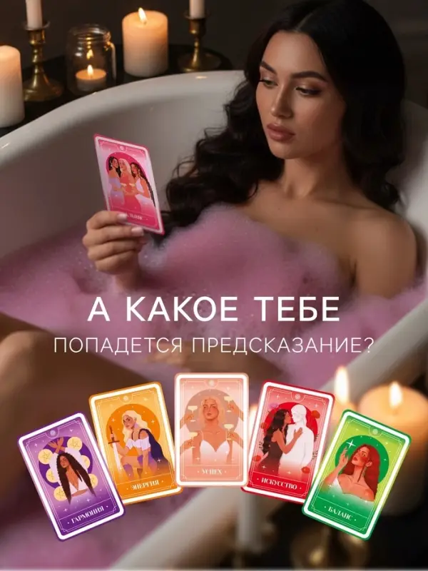 Бомбочка для ванн с картой-предсказанием LUNAR ORACLE розовая, 110 г