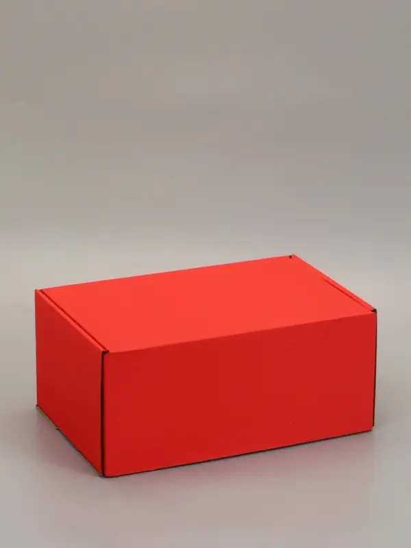 Коробка самосборная "Почтовая", красная, 40 х 27 х 18 см,