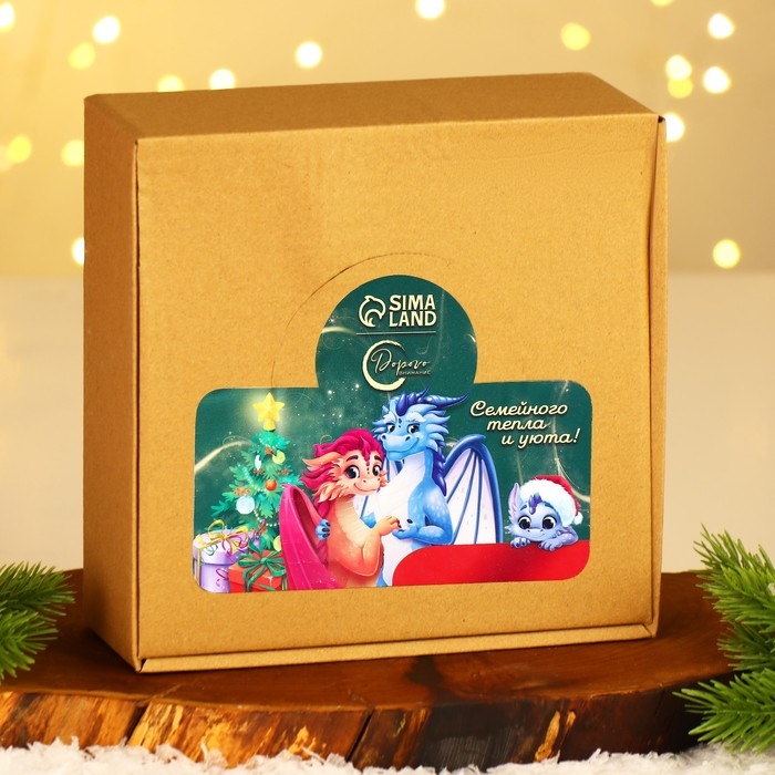 Подарочный набор новогодний из керамики «Мама, папа, с Новым годом!», кружка 180 мл. 2 шт., ложка 2 шт., цвет белый