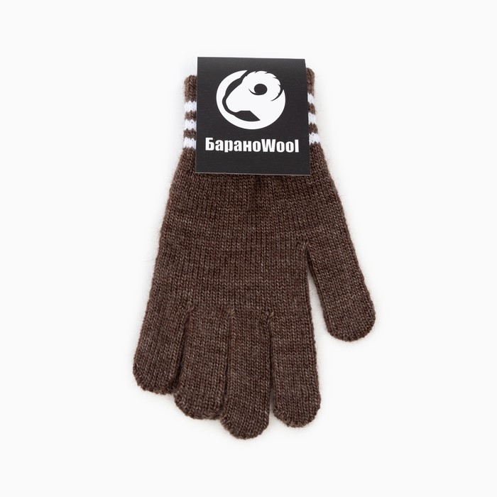 Перчатки одинарные детские, цвет коричневый, размер 16 (9-12 лет) Перчатки одинарные детские, цвет коричневый, размер 16 (9-12 лет)