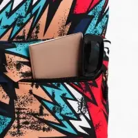 Рюкзак школьный &laquo;Абстракция&raquo; с карманами, 30&times;13&times;42 см, красный